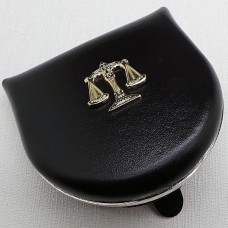 Legal Scales of Justice Genuine Leather Personalised Coin Case Legal Scales of Justice Genuine Leather Personalised Coin Case